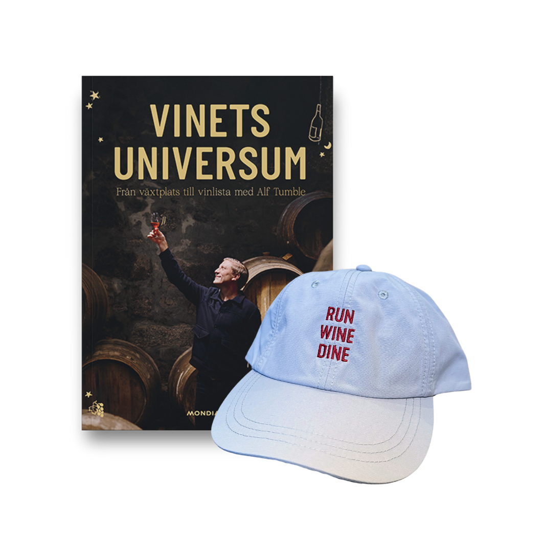 Vinets universum + Run Wine Dine-keps (ljusgrå)